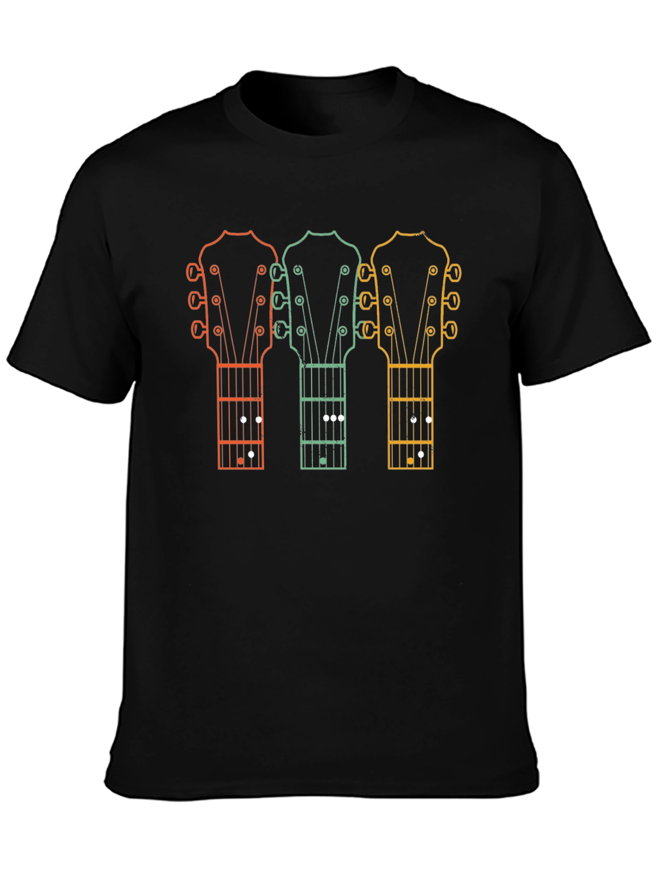 Retro Guitar Headstock T-Shirt