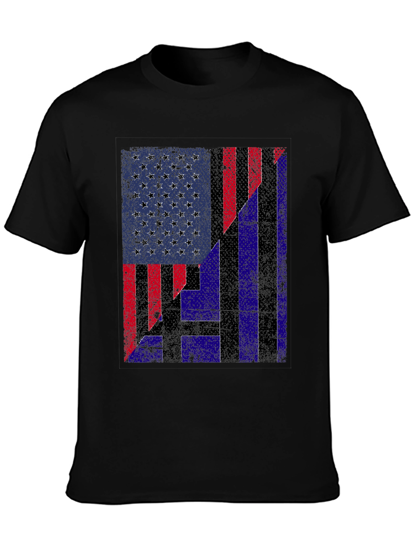 Patriotic USA/Greece Flag Graphic Tee