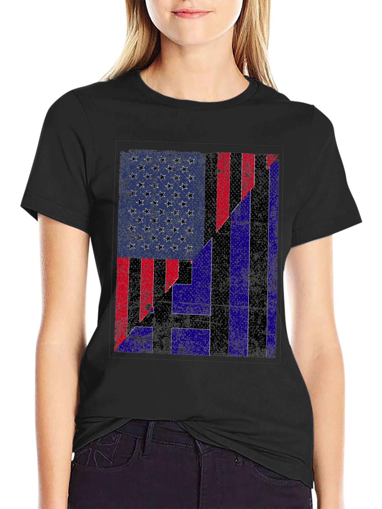 Patriotic USA/Greece Flag Graphic Tee