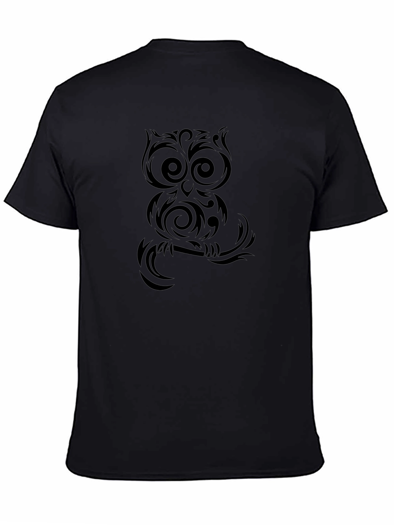 Owl Graphic Black T-Shirt | Cool Bird Tee