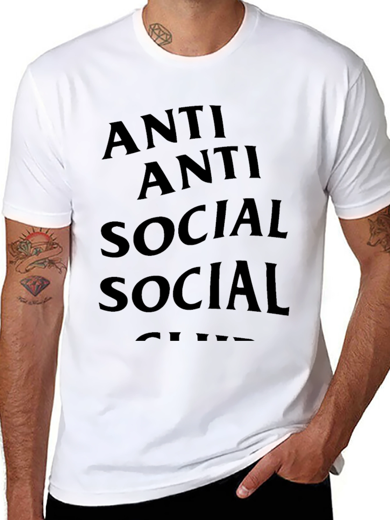 Anti Social Club Graphic Tee Black