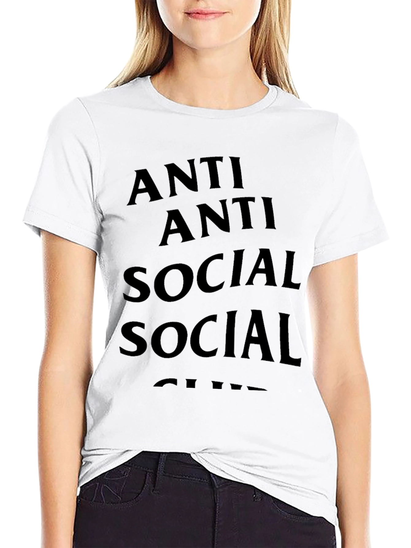 Anti Social Club Graphic Tee Black