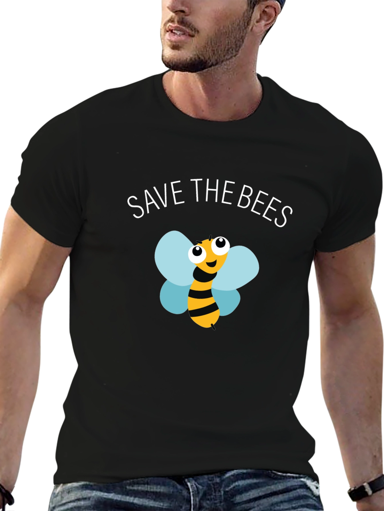Save the Bees T-Shirt - Black Graphic Tee