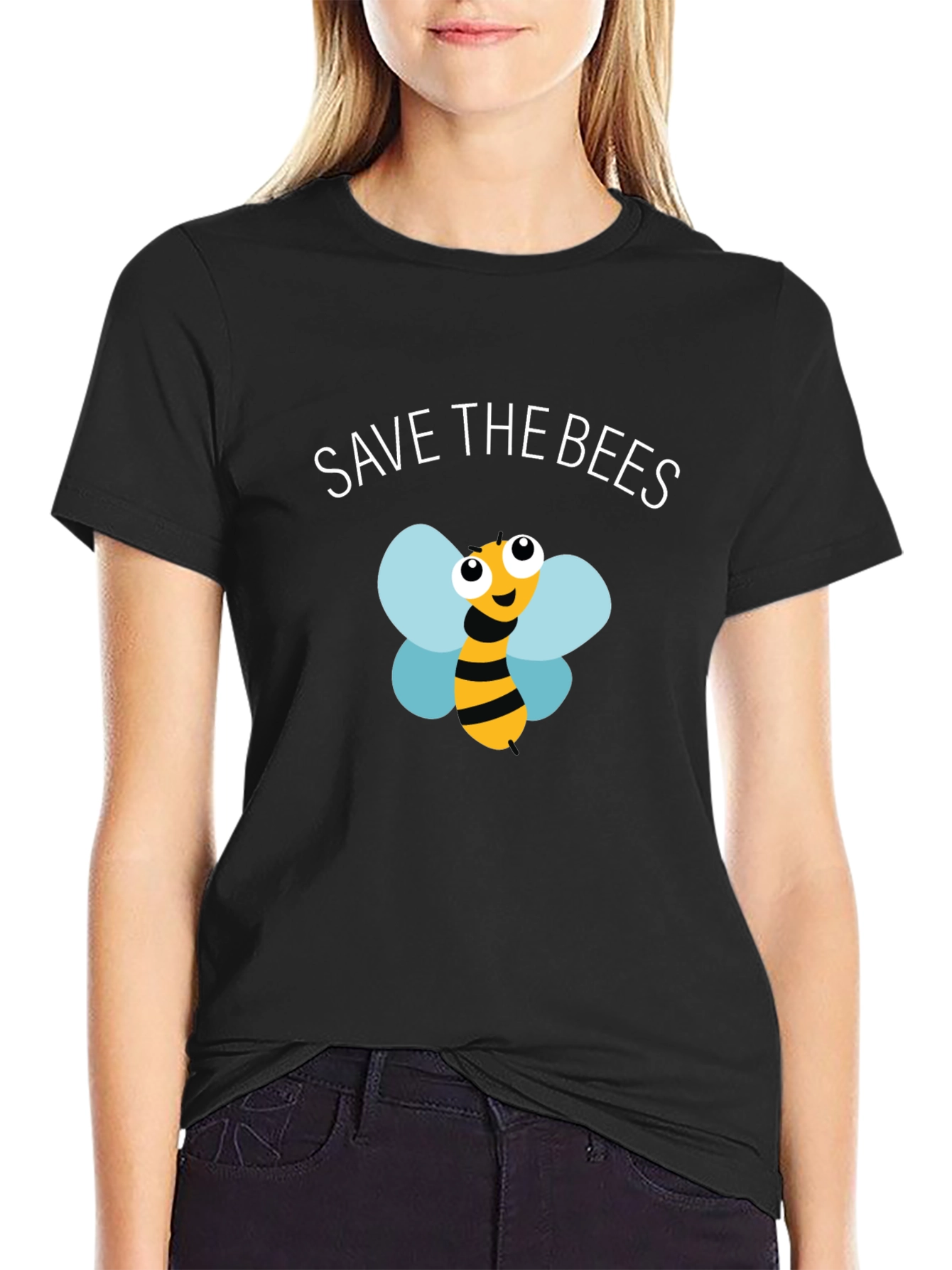 Save the Bees T-Shirt - Black Graphic Tee