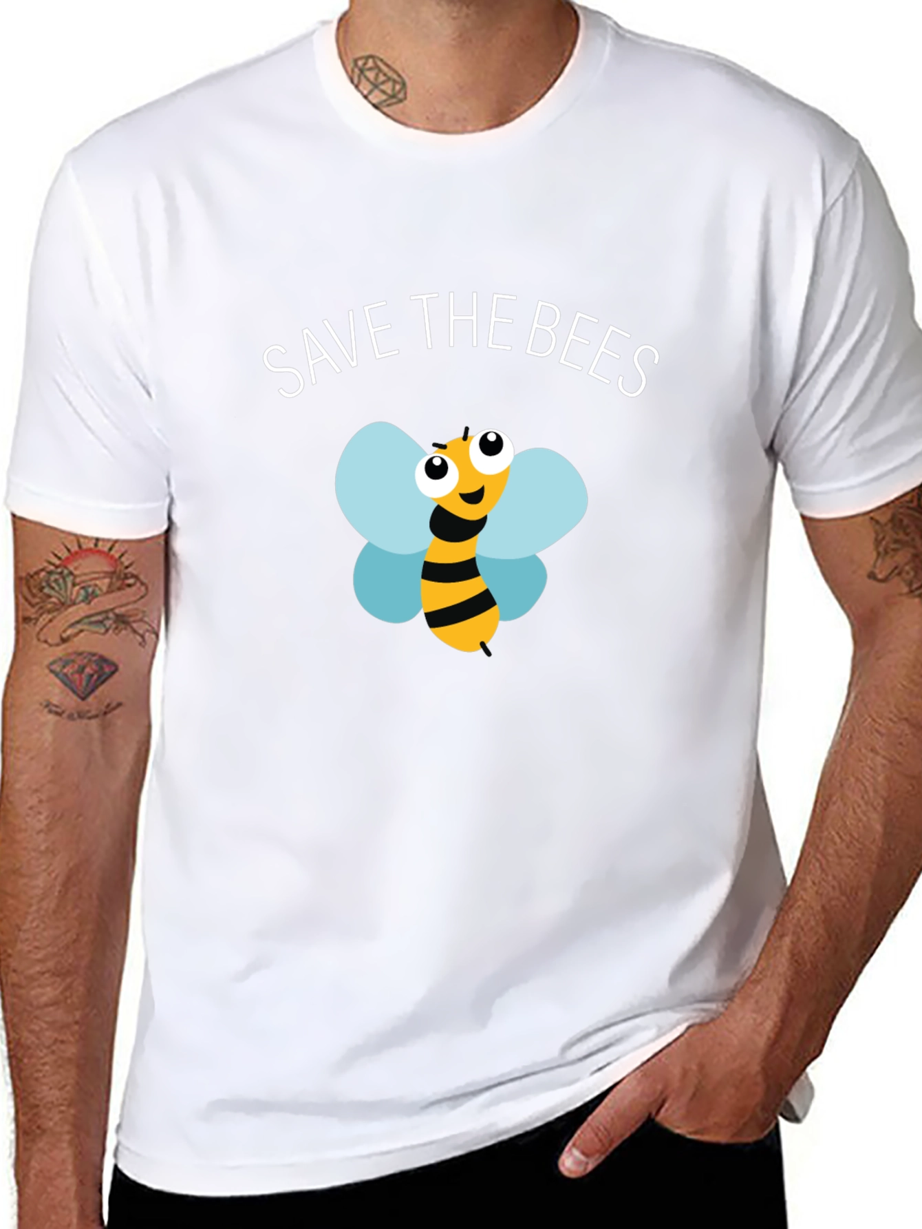 Save the Bees T-Shirt - Black Graphic Tee