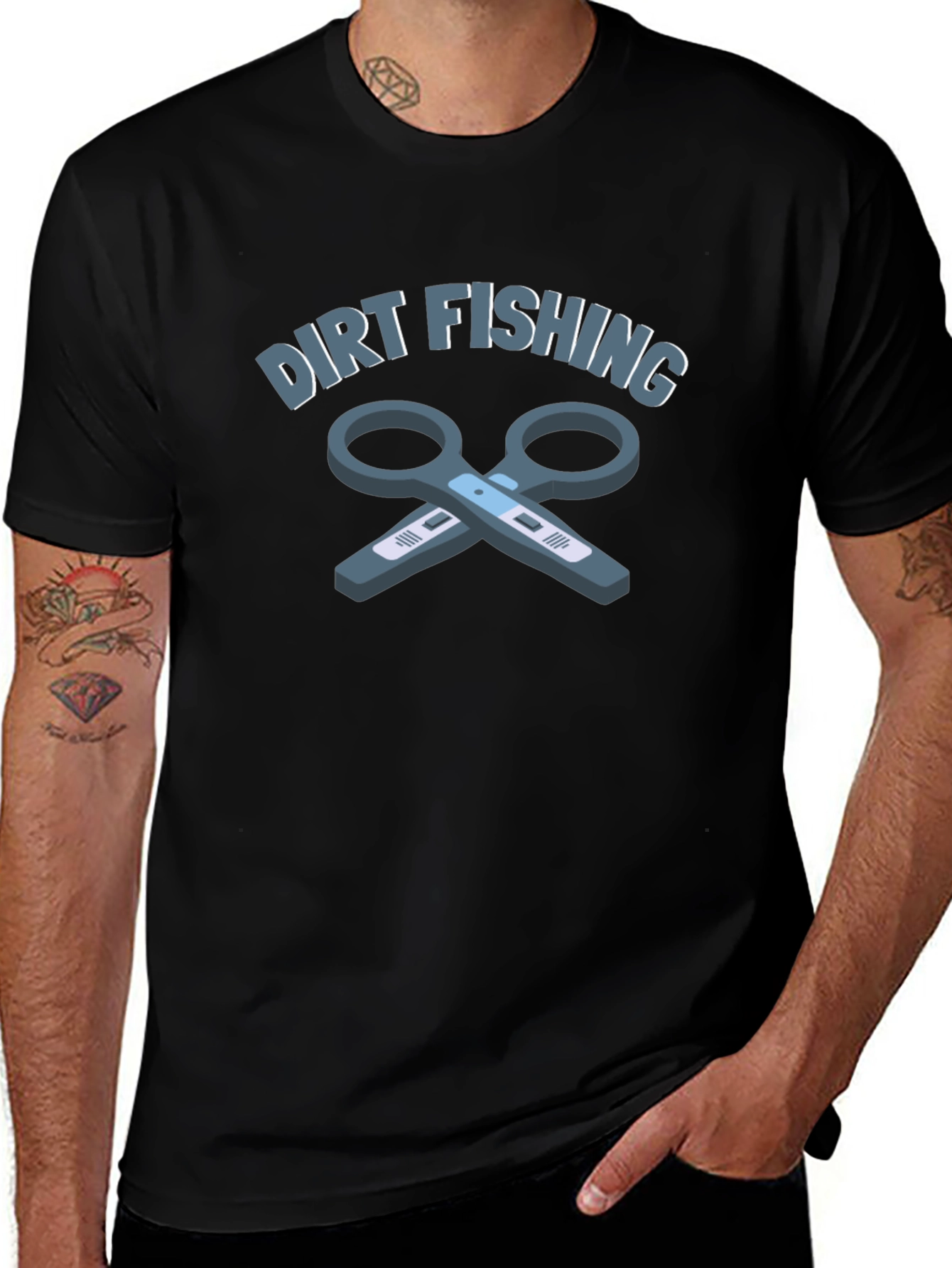 Dirt Fishing T-Shirt: Funny Angling Humor