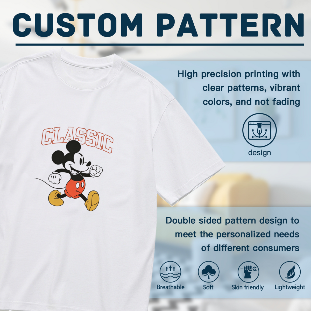 Plus Size Women Retro Classic Walking Mickey Mouse Graphic Women Tee