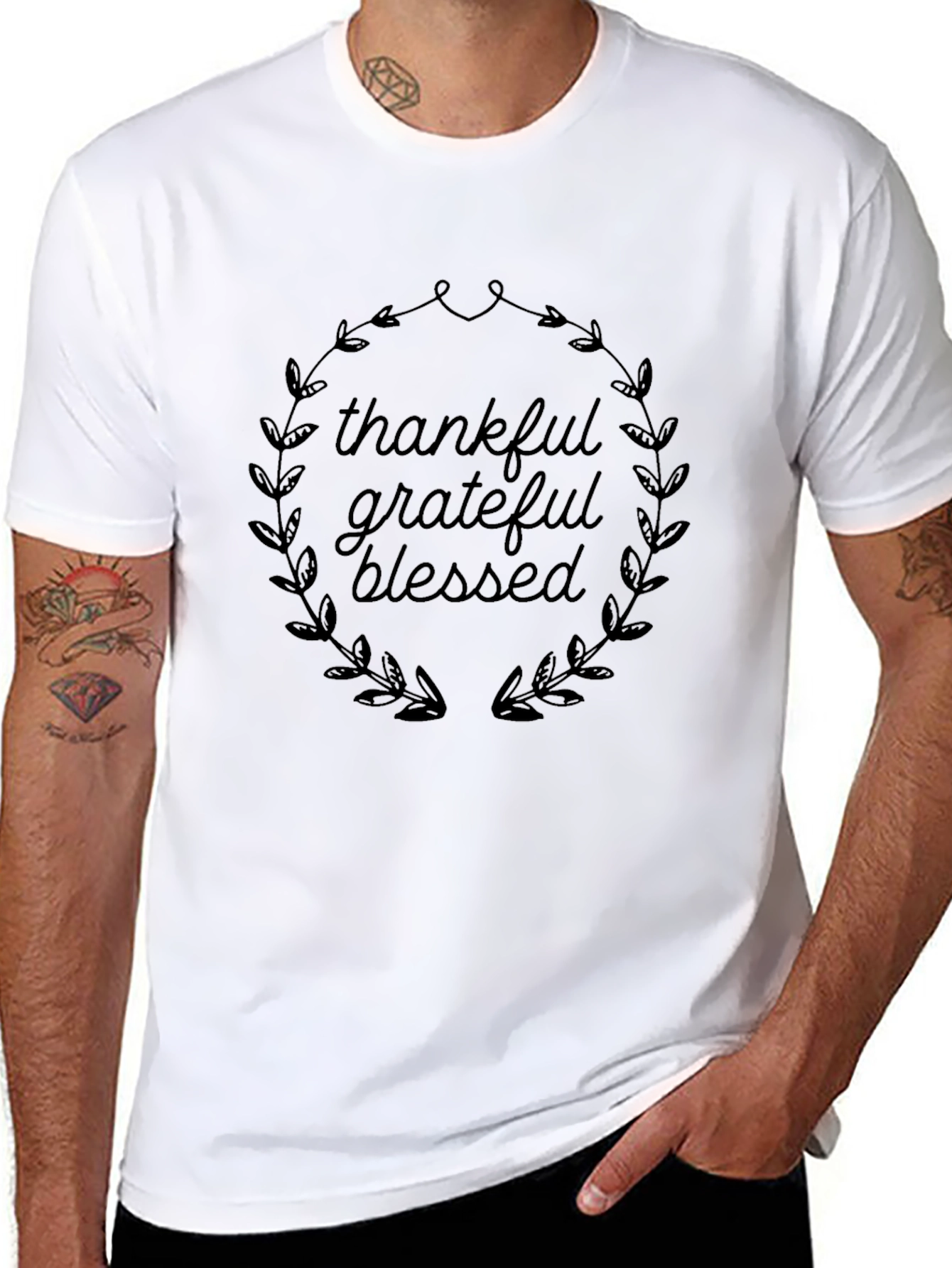 Thankful Grateful Blessed Graphic Tee