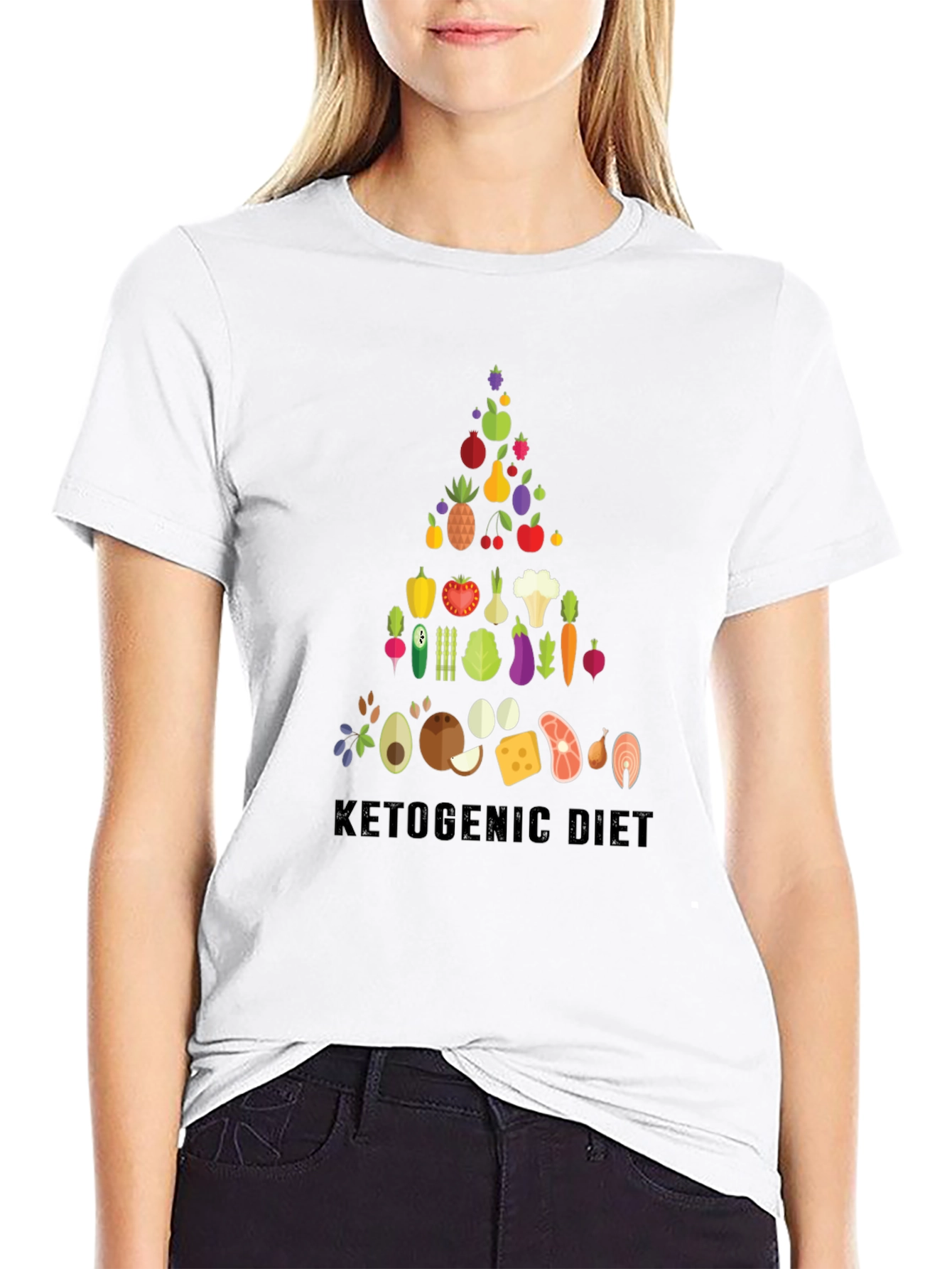 Ketogenic Diet Food Pyramid T-Shirt