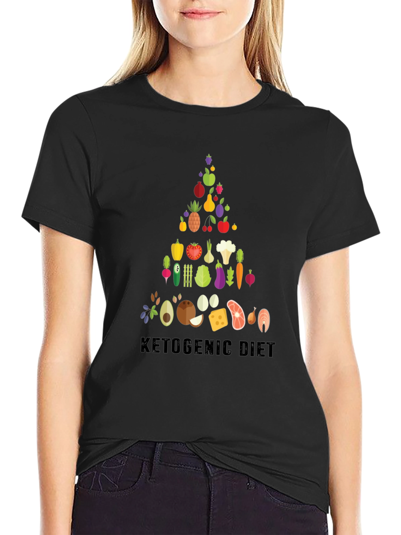 Ketogenic Diet Food Pyramid T-Shirt