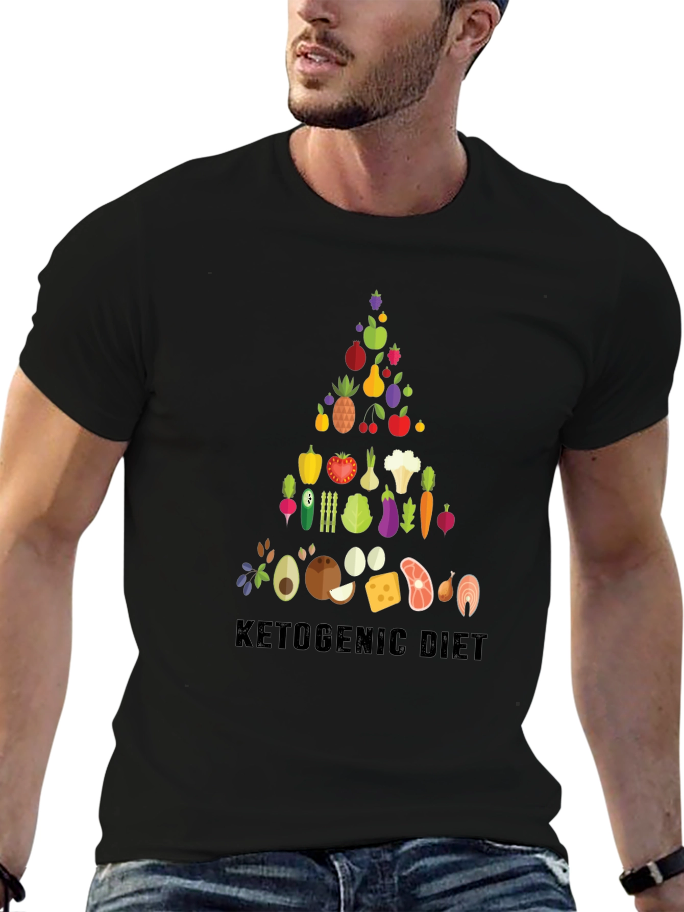 Ketogenic Diet Food Pyramid T-Shirt