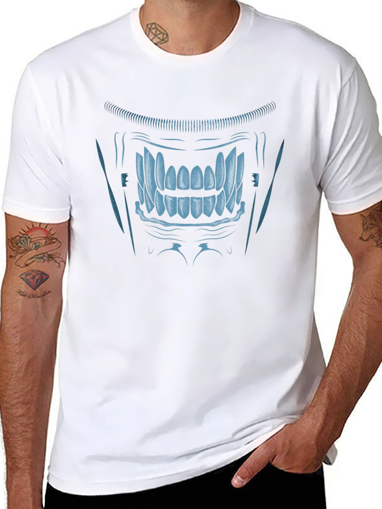Monster Grin Graphic Tee - Cool Black T-Shirt