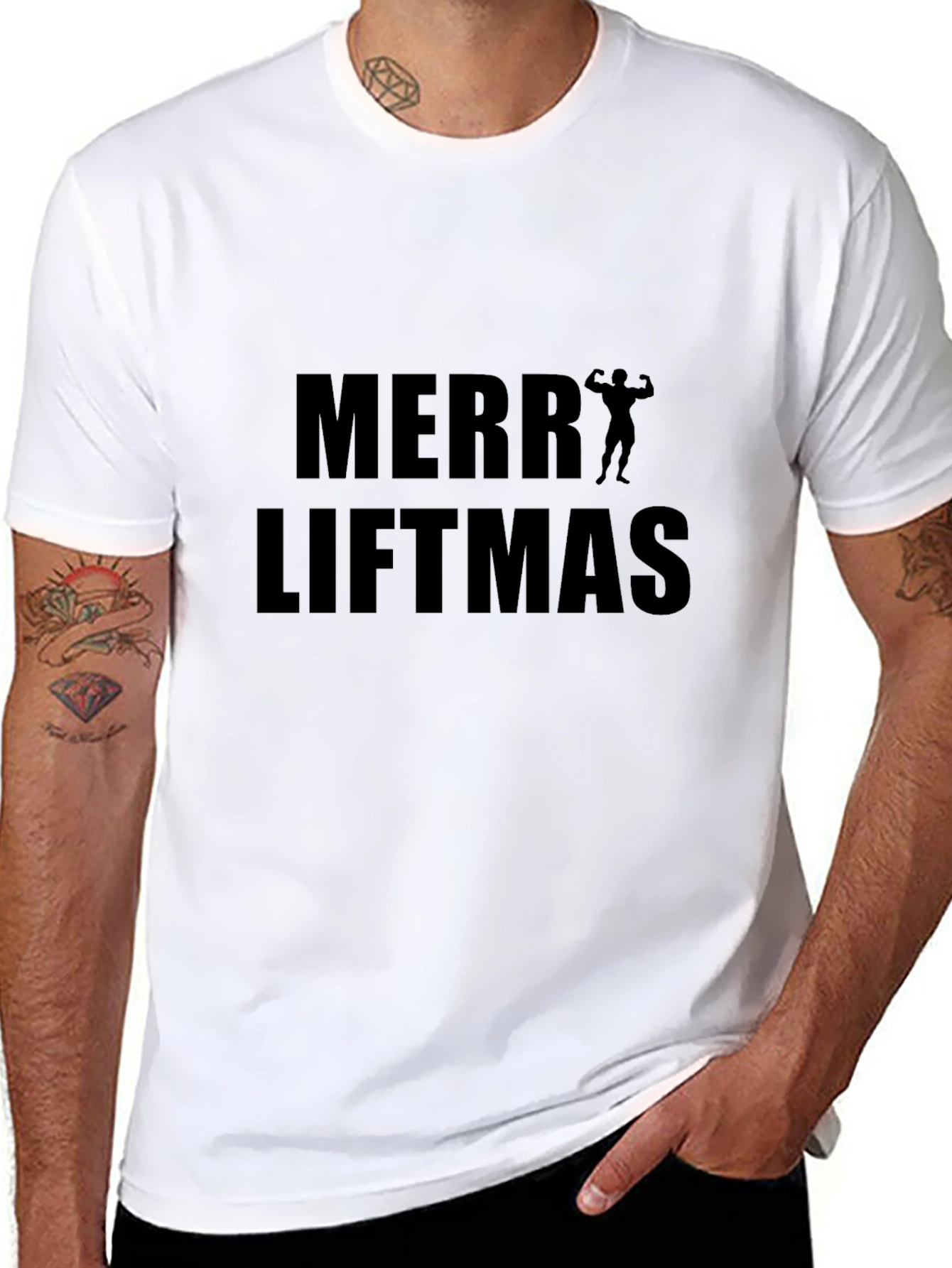 Merry Liftmas T-Shirt - Gym & Fitness Holiday Tee