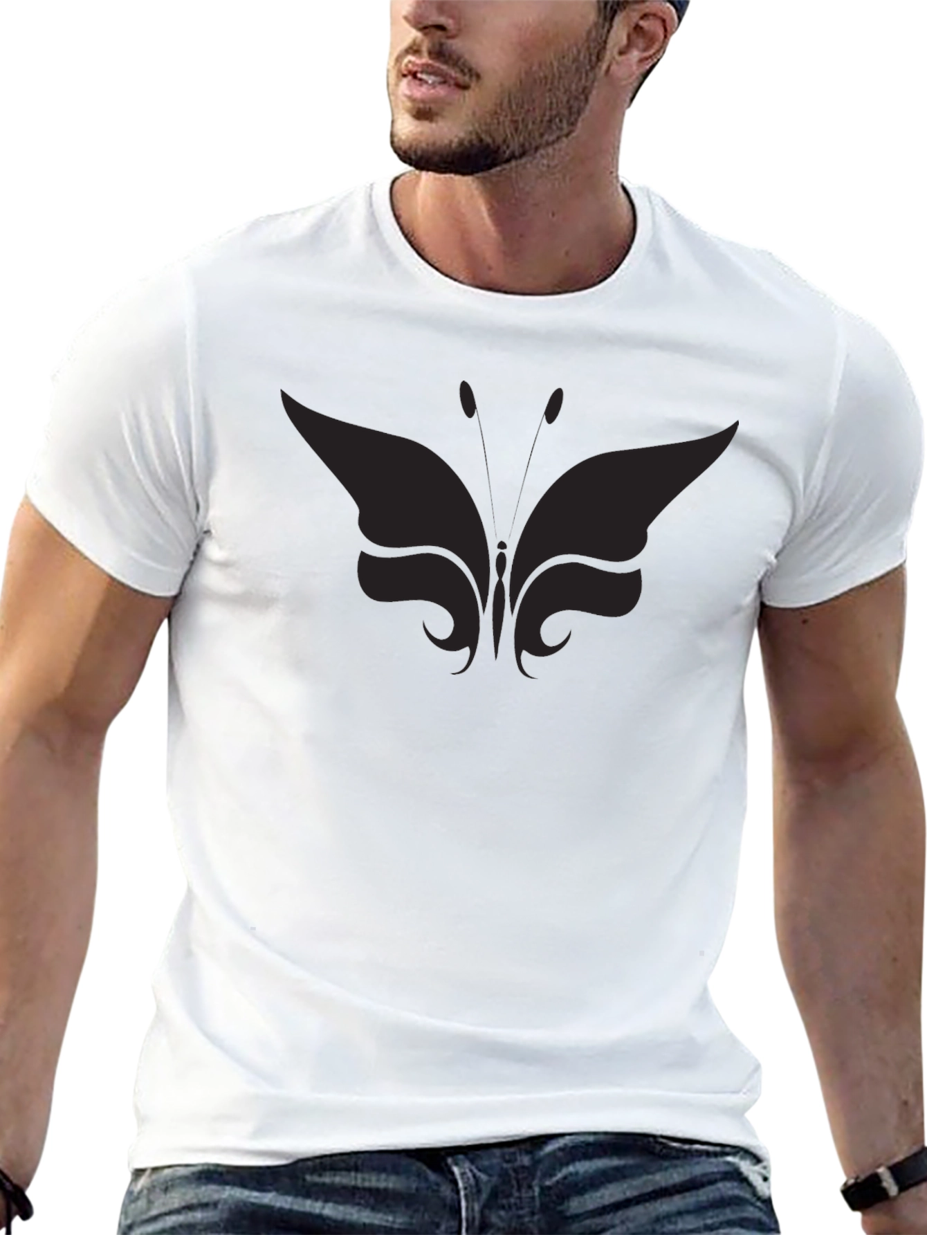 Butterfly Graphic Tee - Soft Cotton Blend Modern Fit