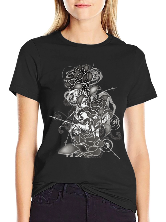 Black Rose Graphic Tee - Stylish Mens T-Shirt