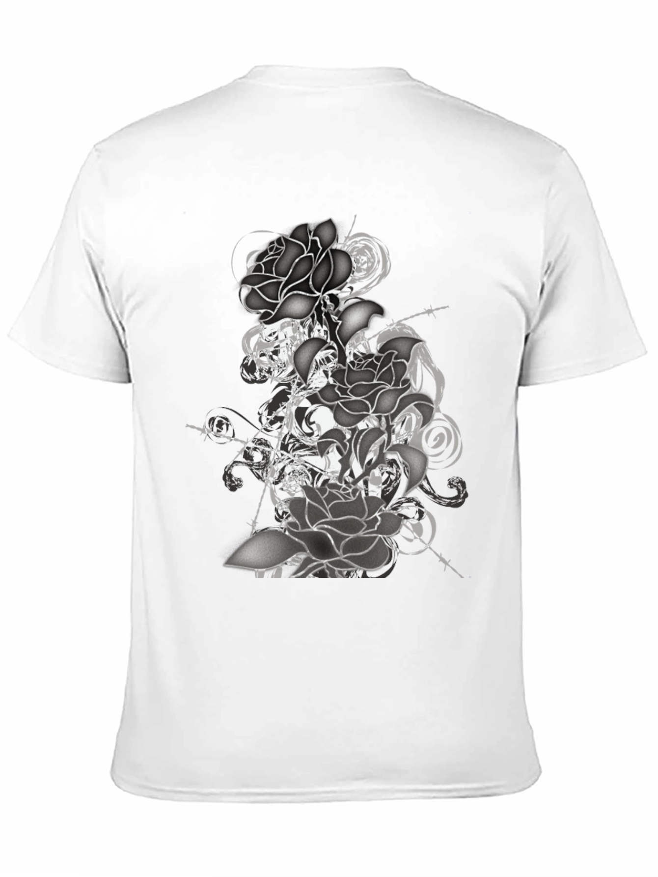 Black Rose Graphic Tee - Stylish Mens T-Shirt