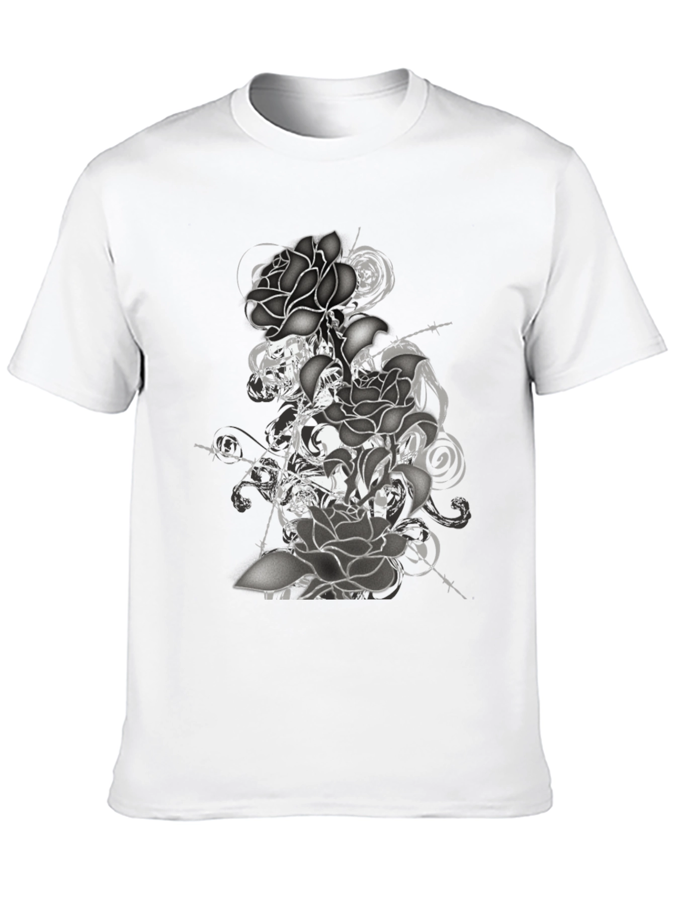 Black Rose Graphic Tee - Stylish Mens T-Shirt