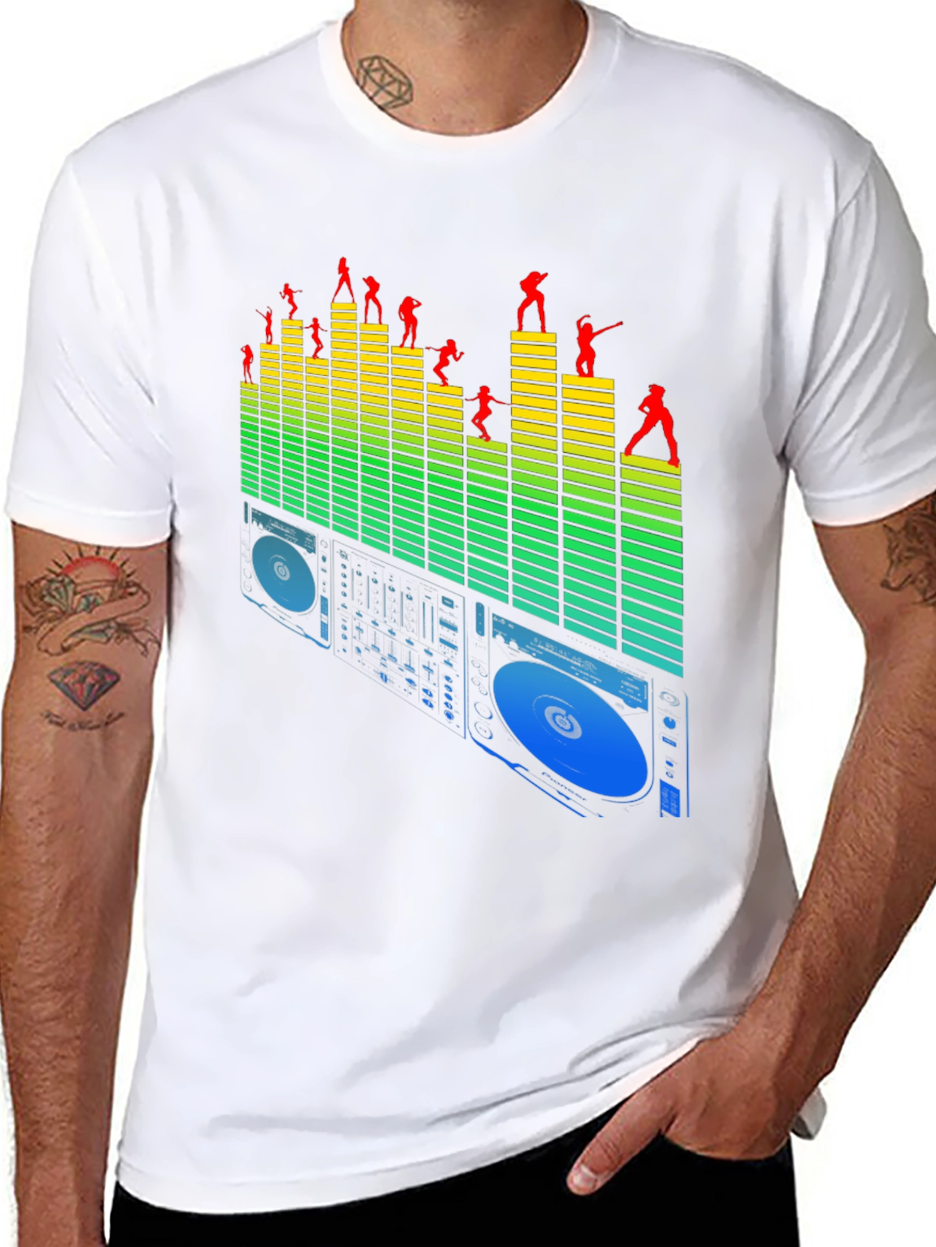 DJ Mixer Graphic Tee - Music Lovers T-Shirt