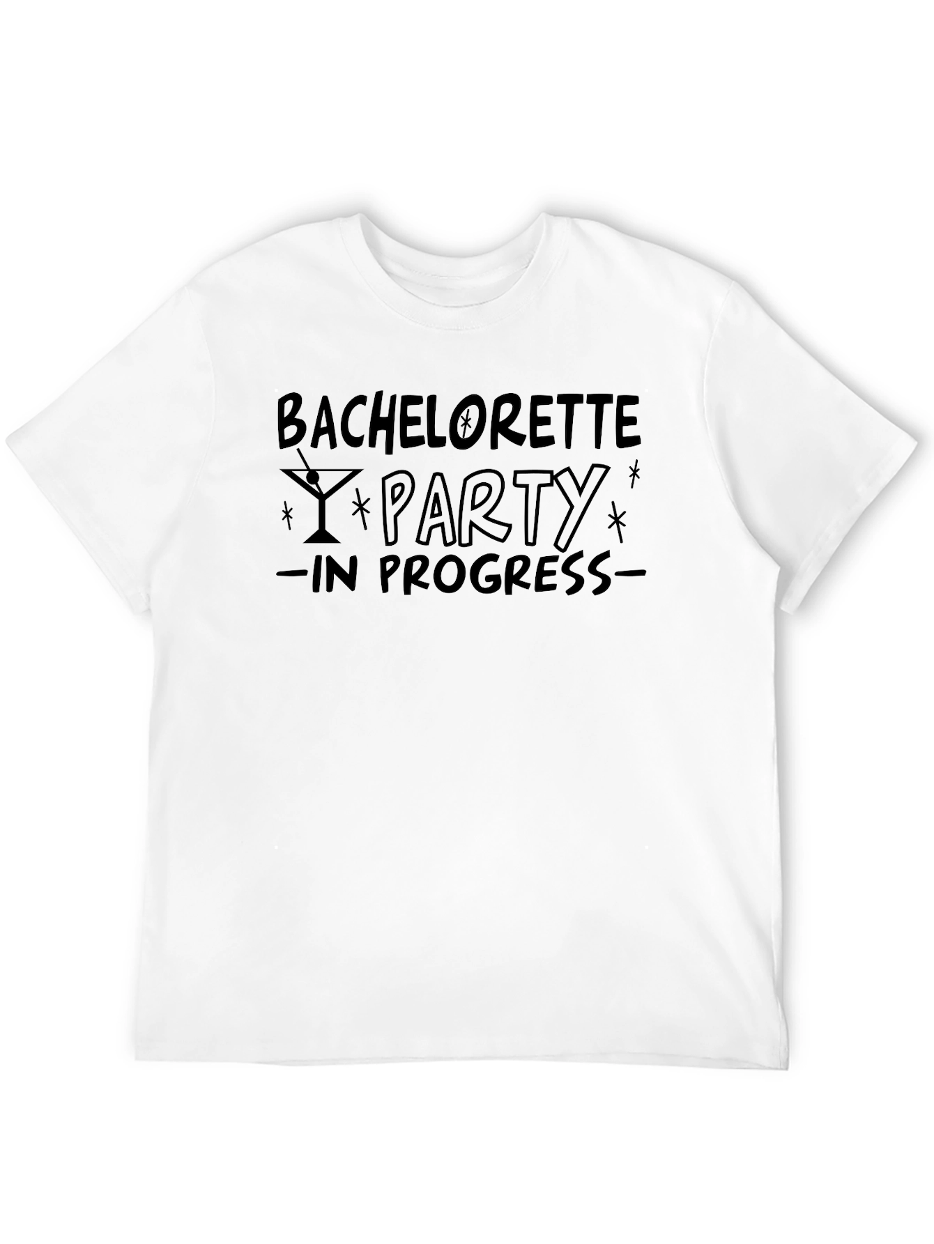 Bachelorette Party in Progress Crewneck T-Shirt