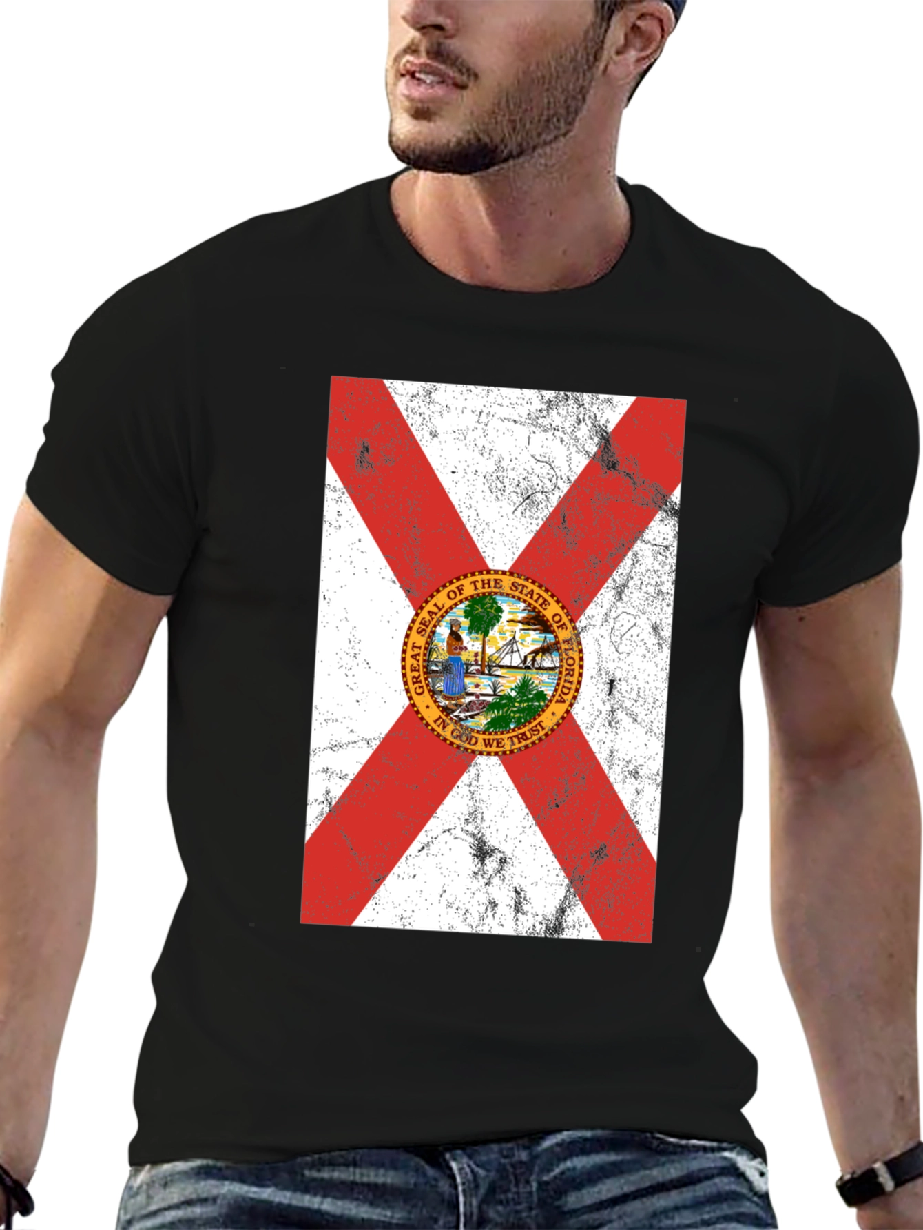Florida Flag T-Shirt - Distressed Graphic Tee