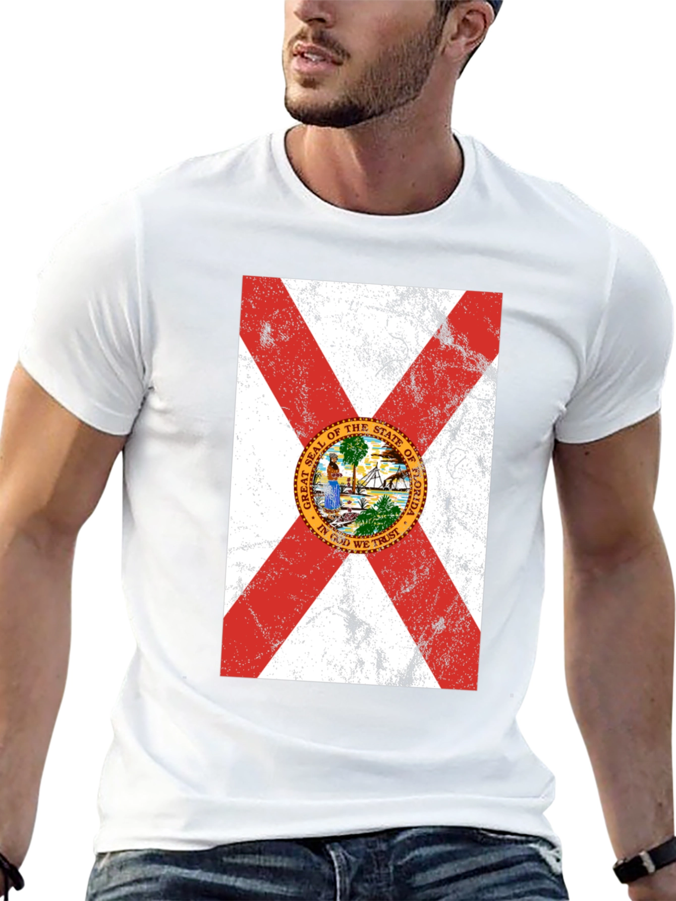 Florida Flag T-Shirt - Distressed Graphic Tee