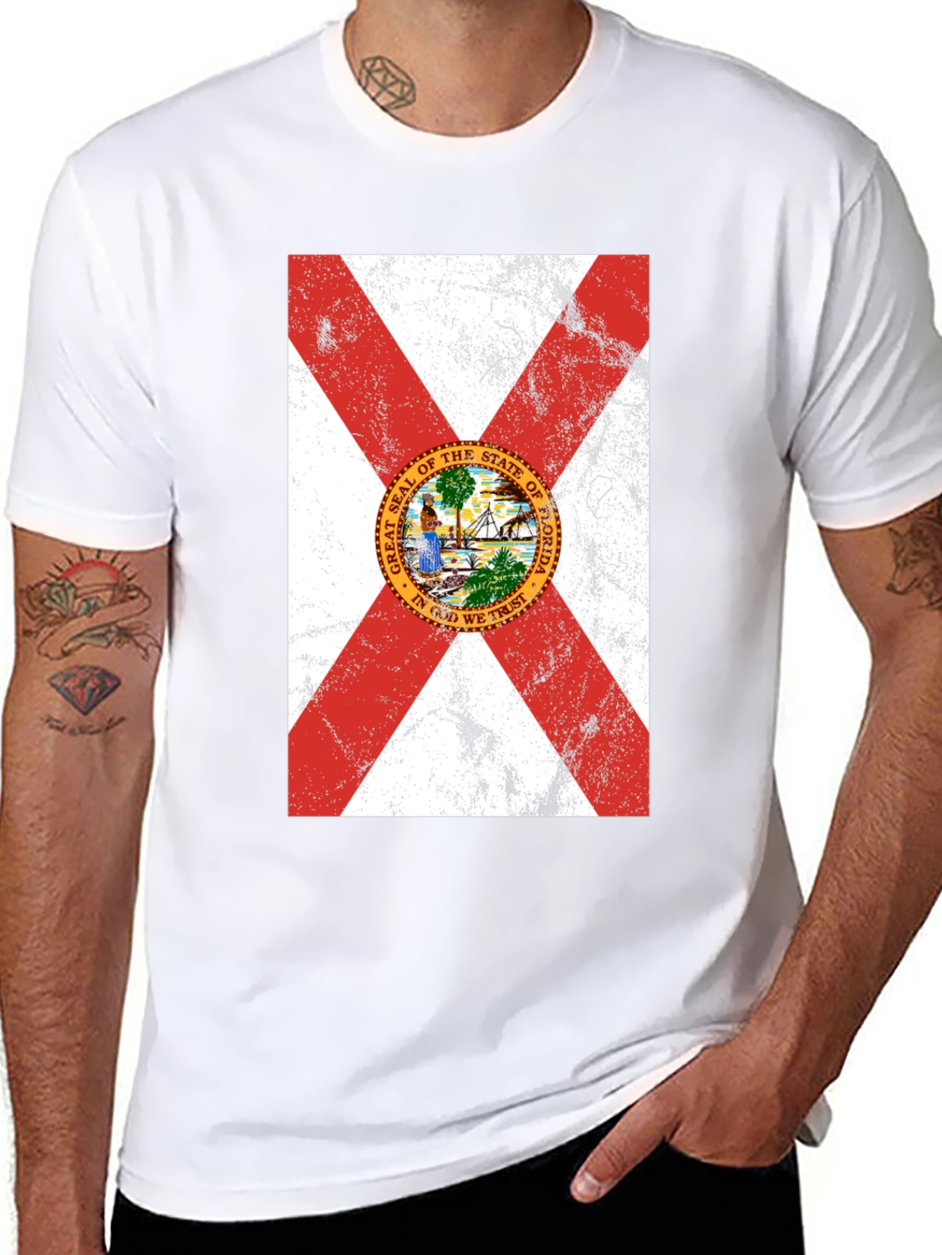 Florida Flag T-Shirt - Distressed Graphic Tee