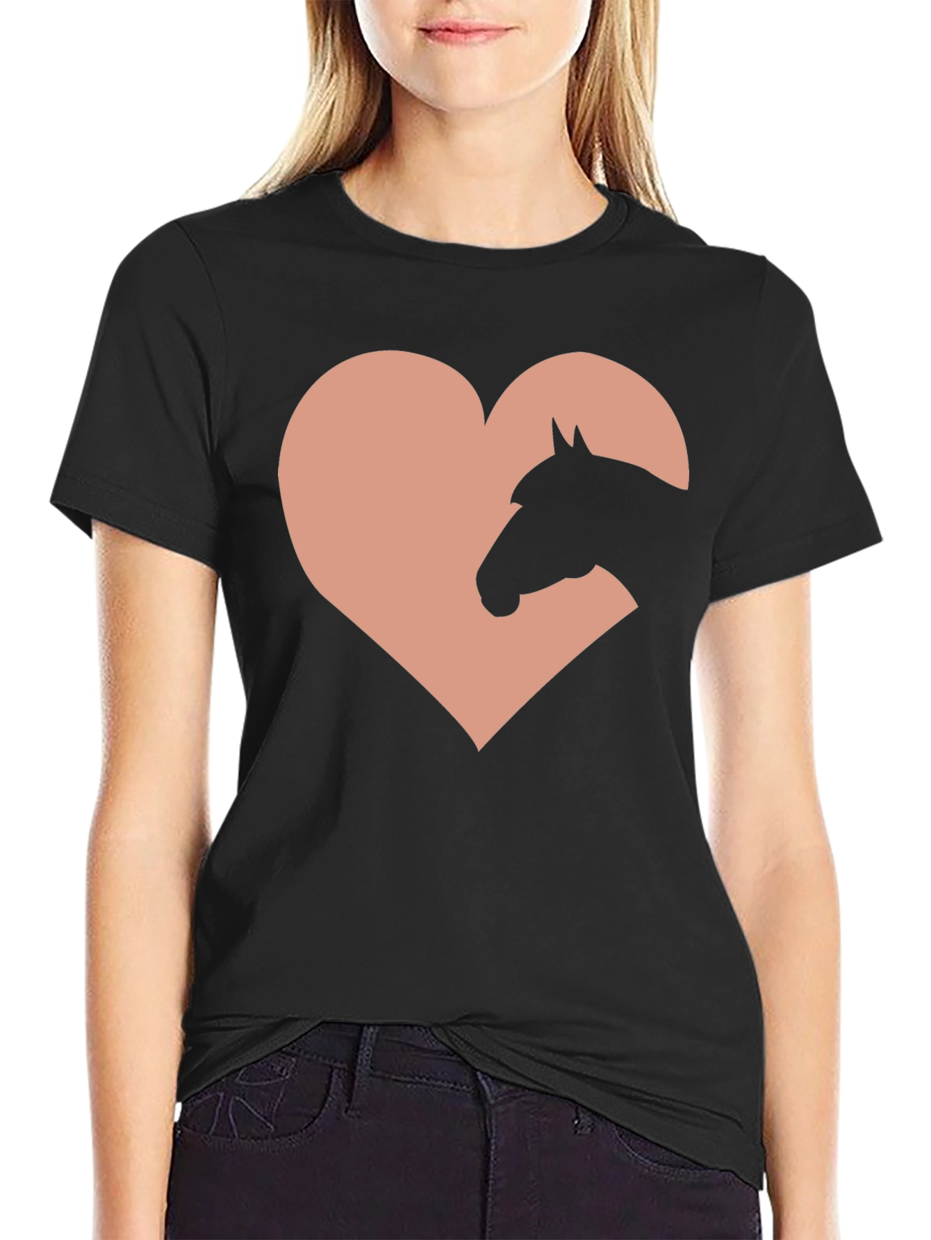 Horse Lover T-Shirt - Heart Graphic Tee