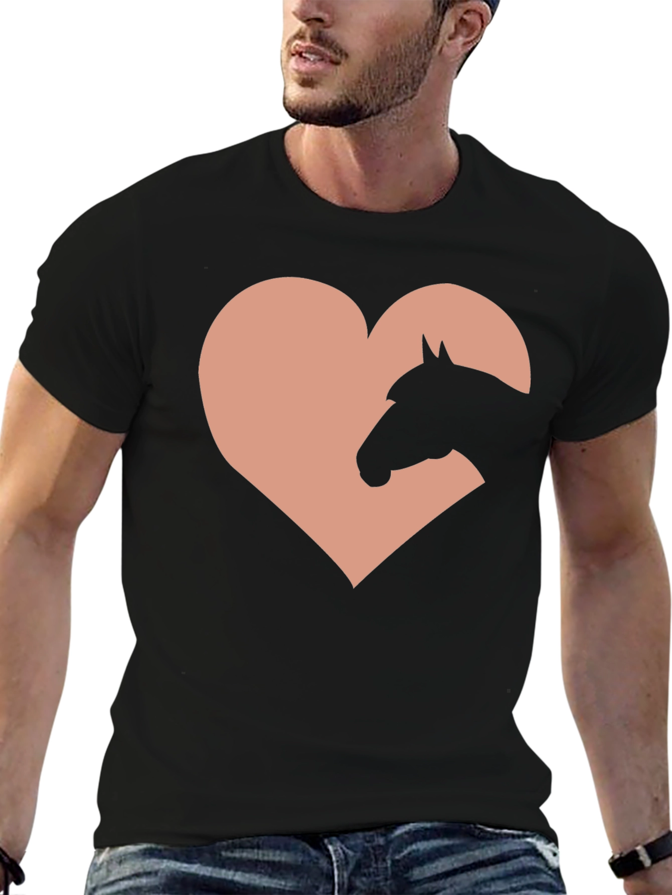 Horse Lover T-Shirt - Heart Graphic Tee