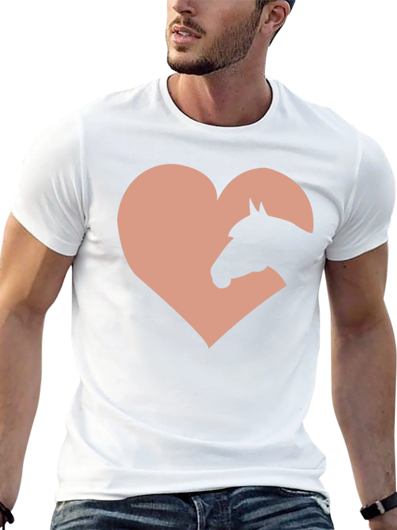 Horse Lover T-Shirt - Heart Graphic Tee