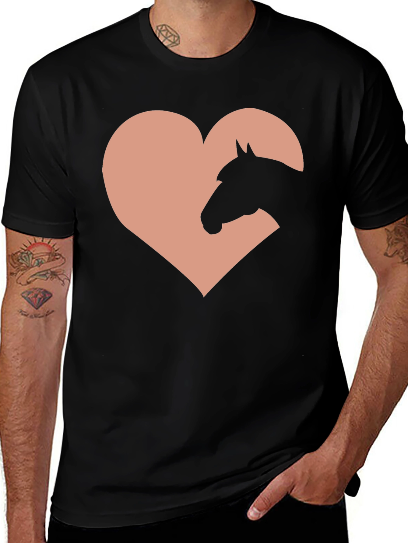 Horse Lover T-Shirt - Heart Graphic Tee