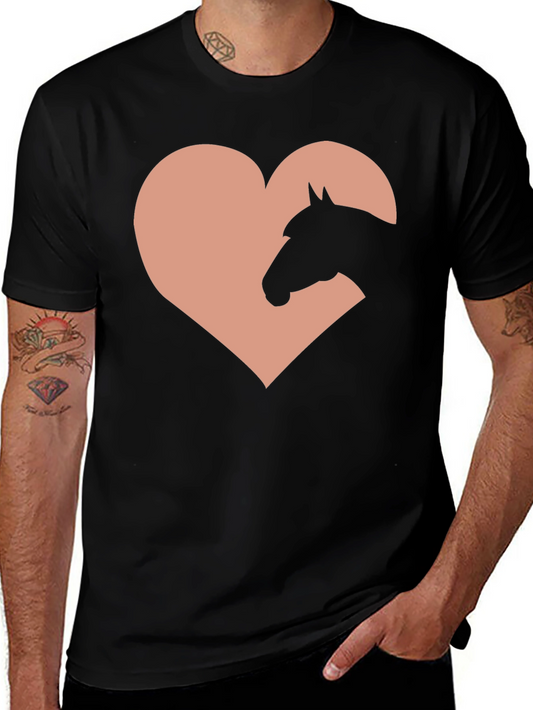Horse Lover T-Shirt - Heart Graphic Tee