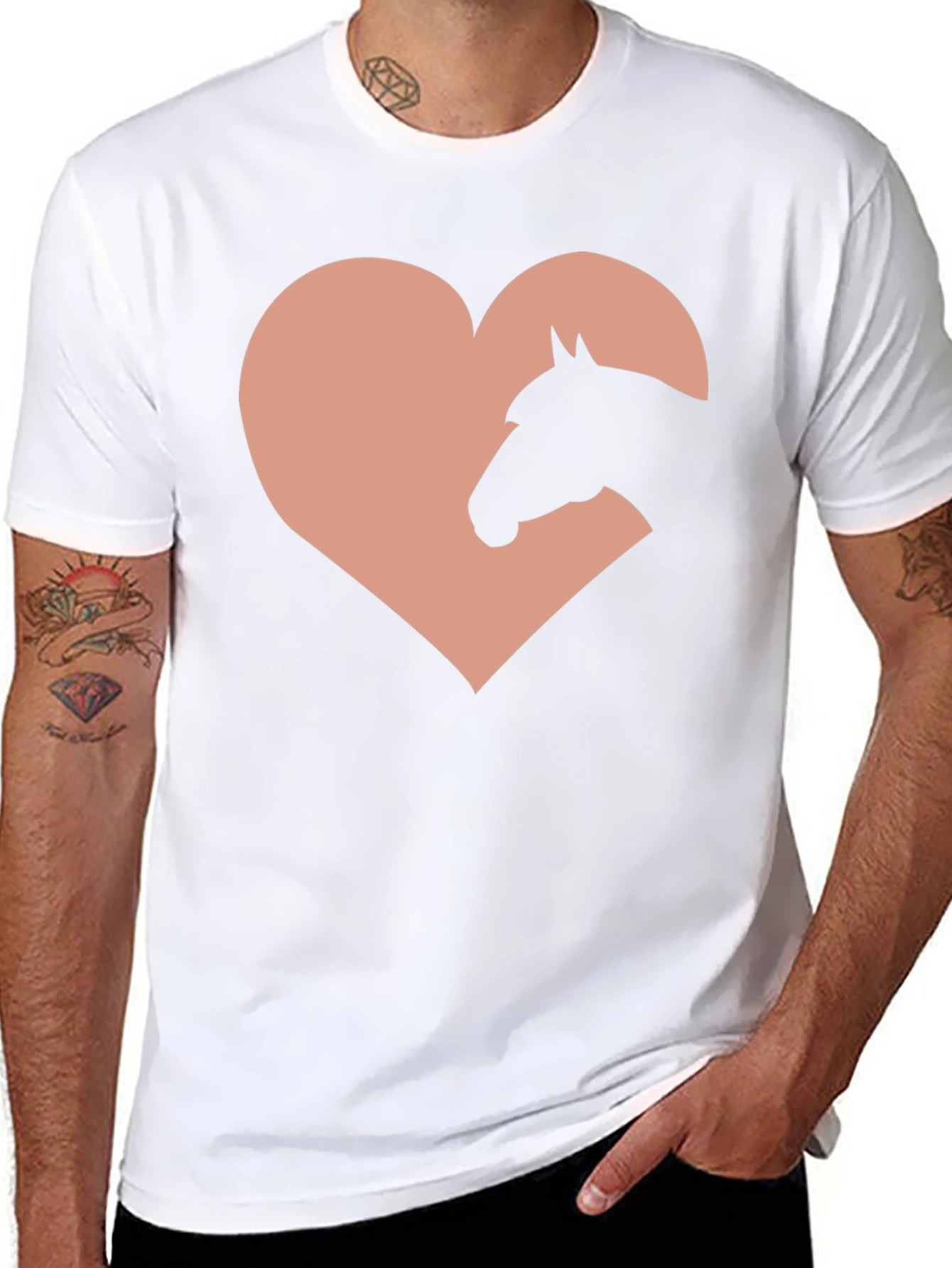 Horse Lover T-Shirt - Heart Graphic Tee