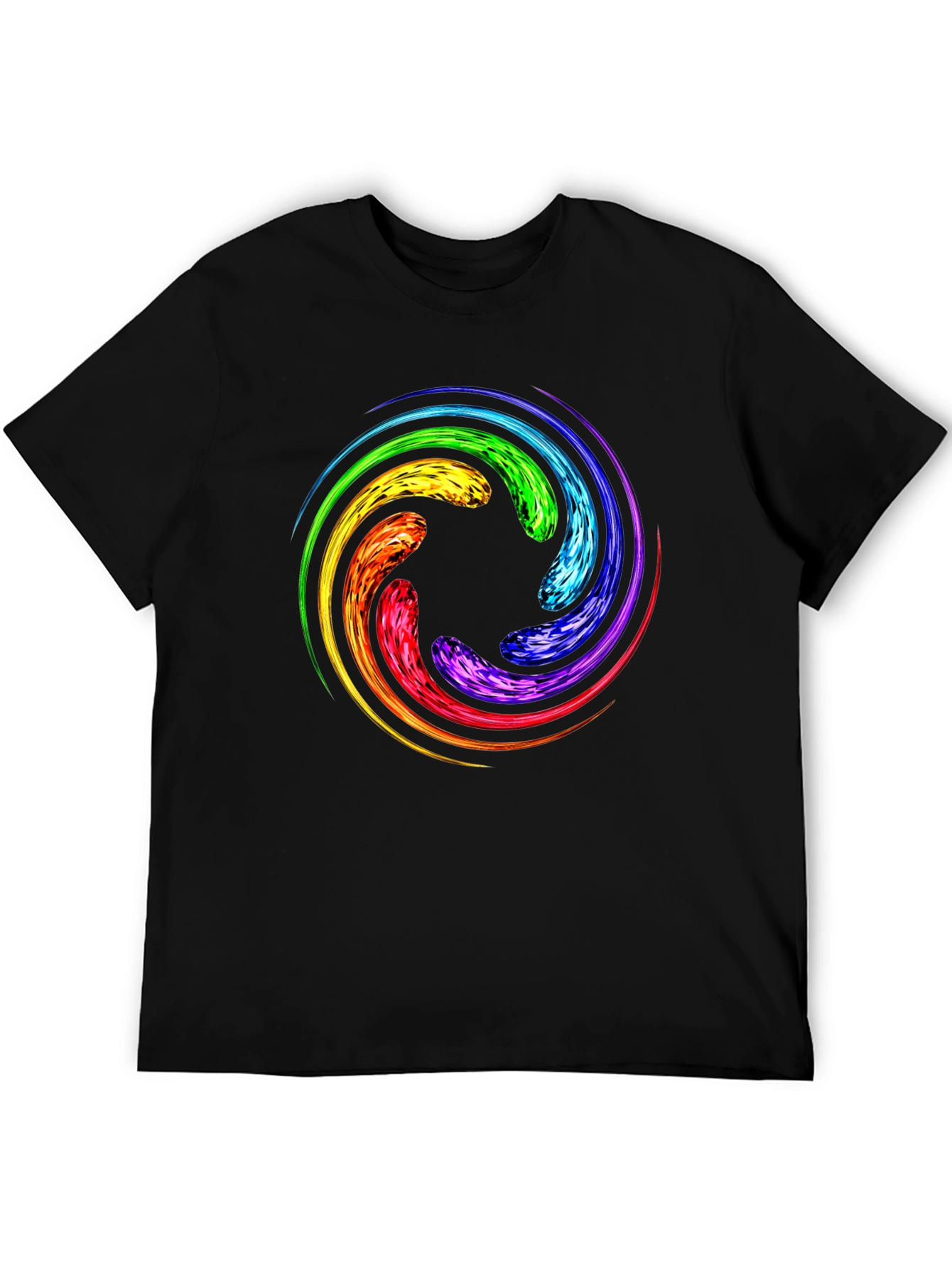 Rainbow Swirl Graphic T-Shirt - Unique Design