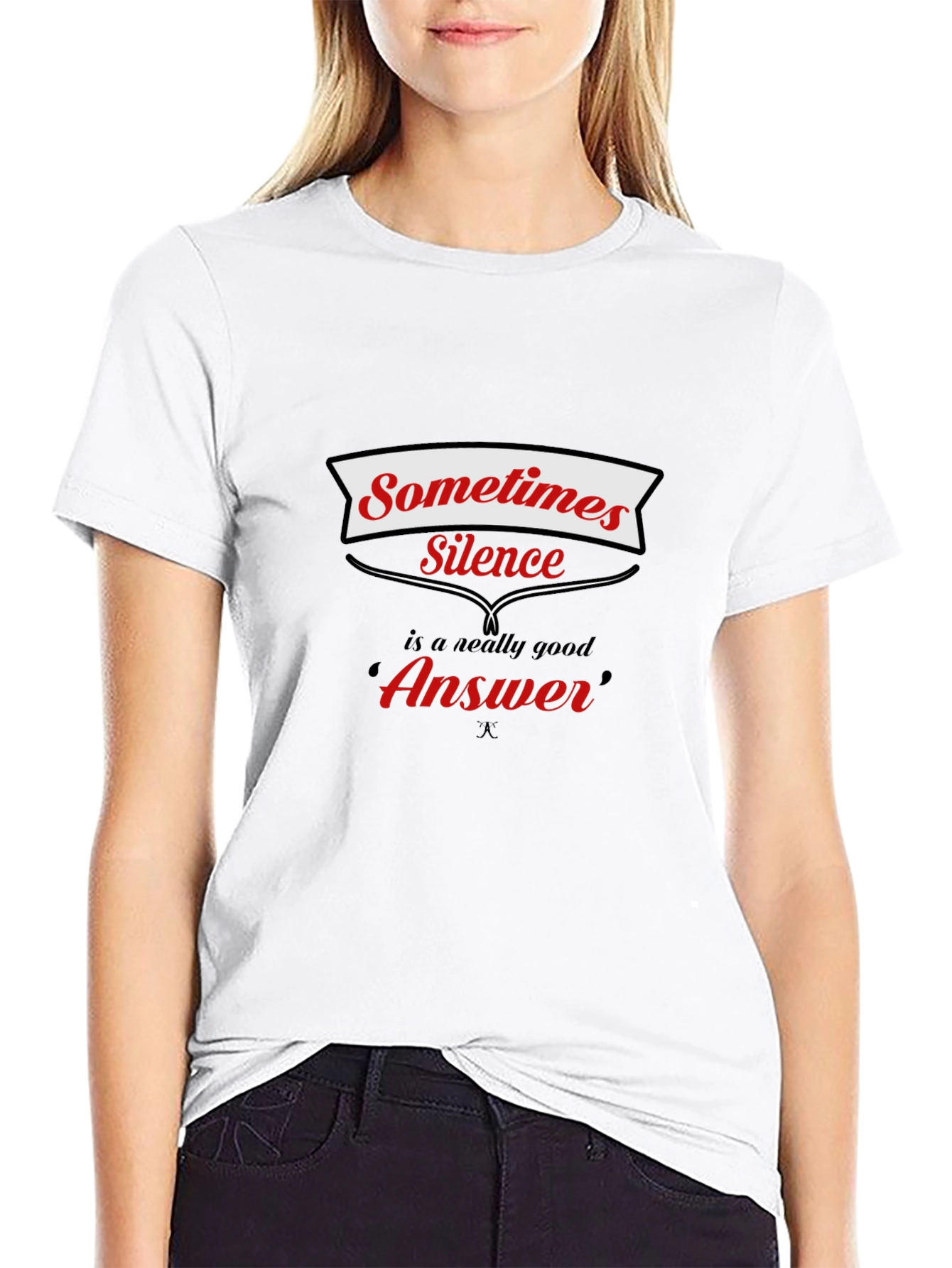 Silence is Golden Mens Black Graphic Tee