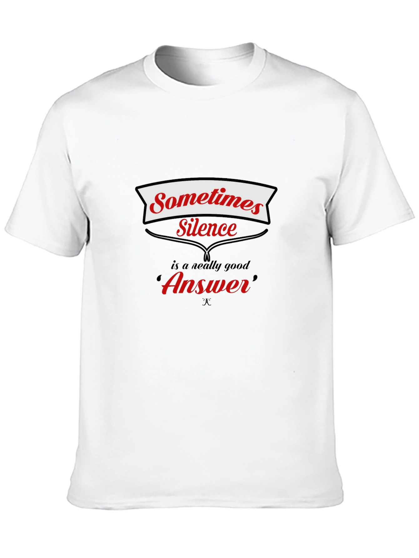 Silence is Golden Mens Black Graphic Tee