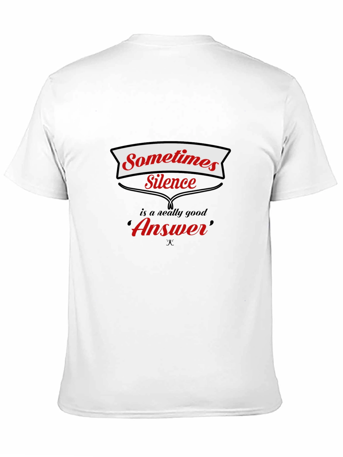 Silence is Golden Mens Black Graphic Tee