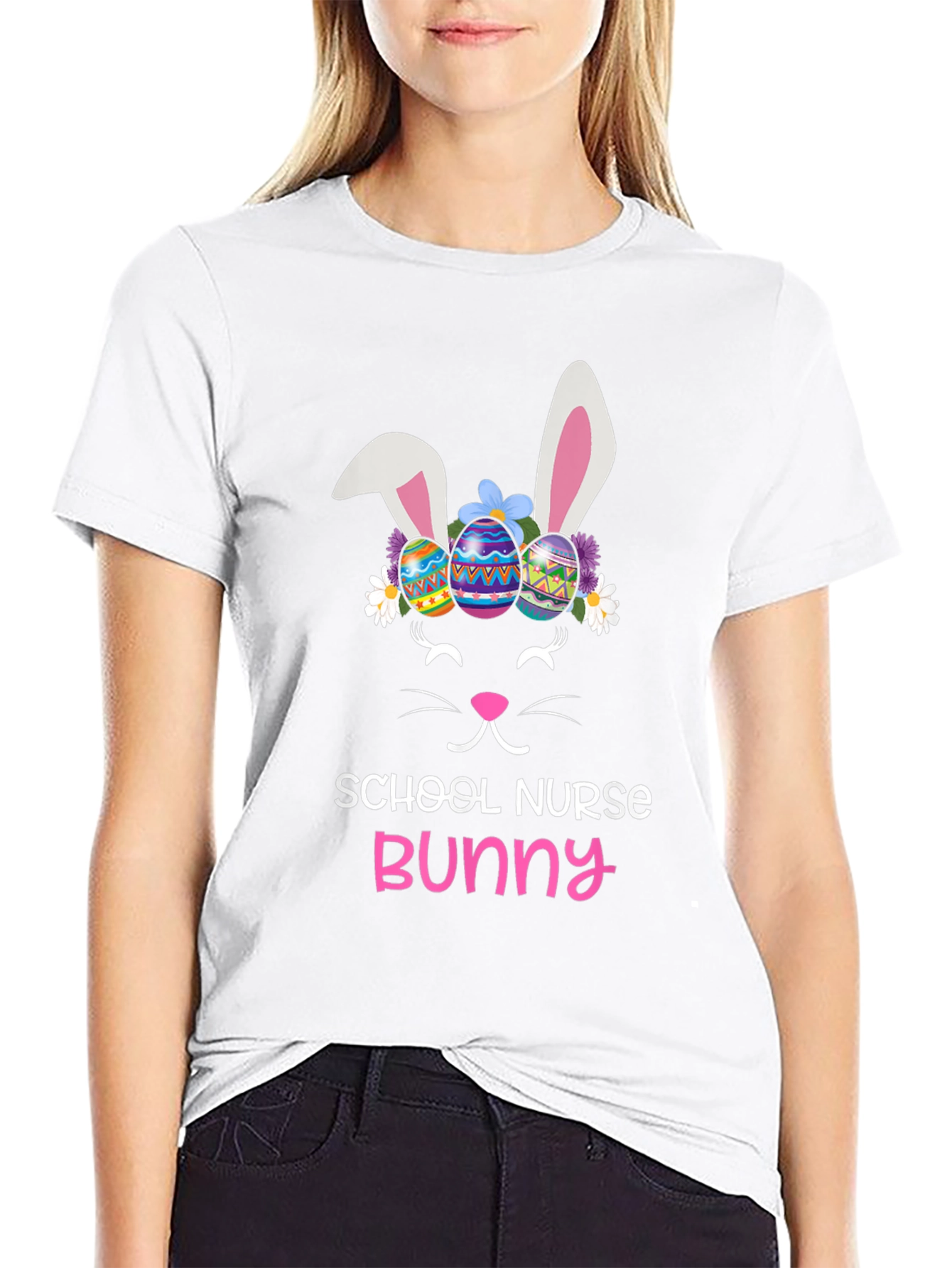 School Nurse Bunny Easter T-Shirt
