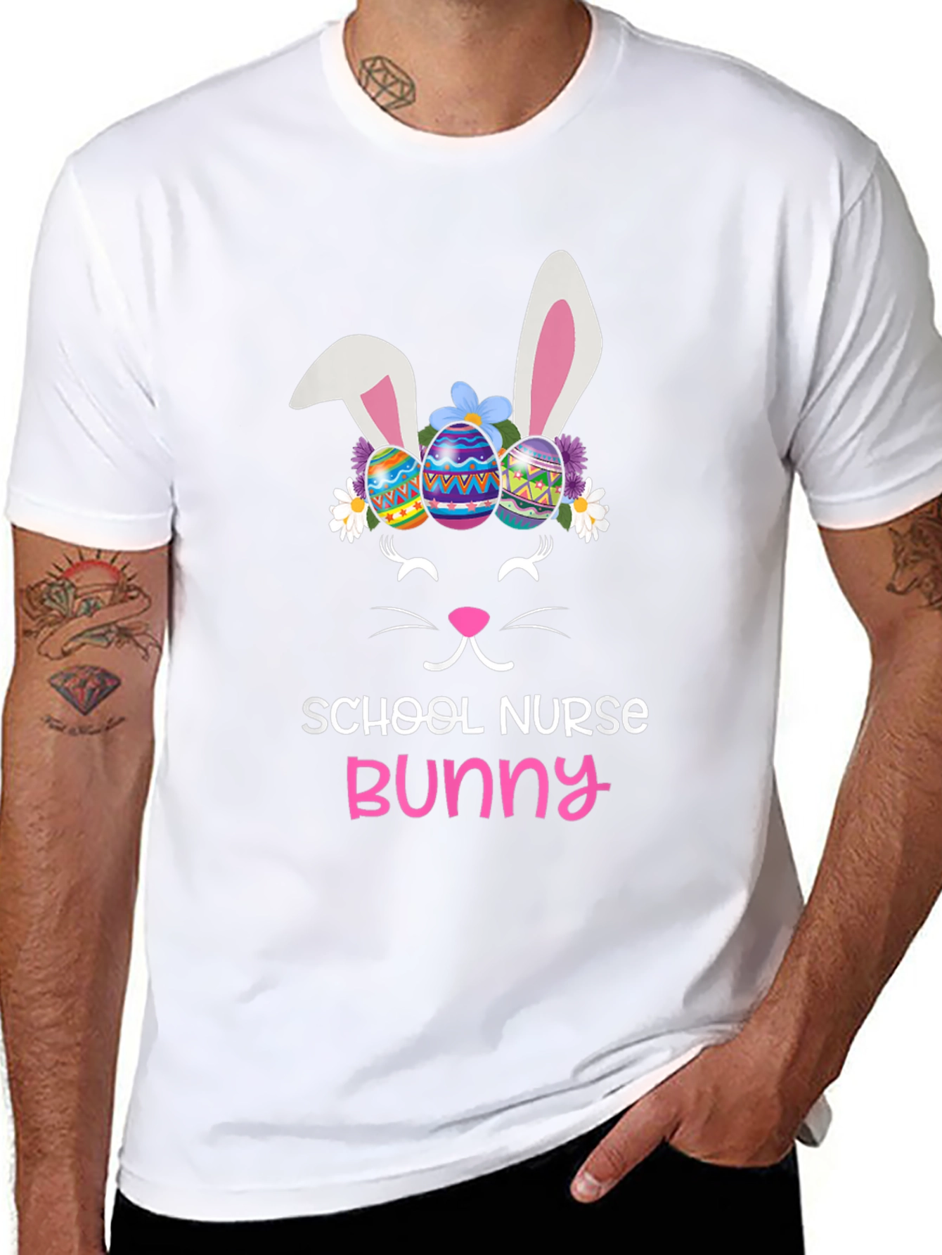 School Nurse Bunny Easter T-Shirt