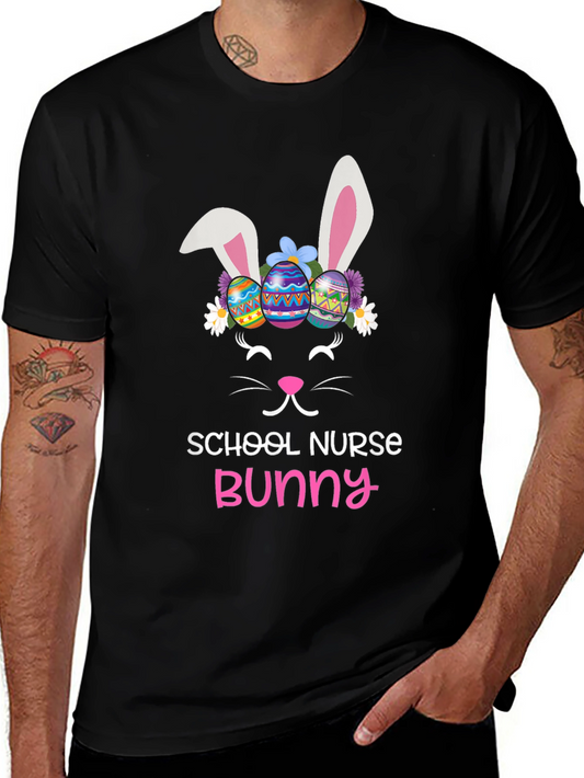 School Nurse Bunny Easter T-Shirt