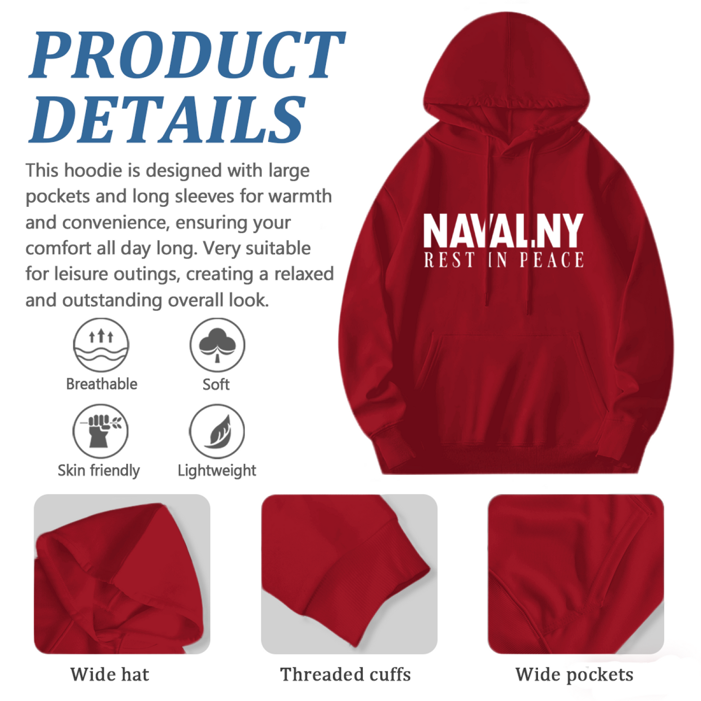 Letter Print Casual Hoodie, Unisex Cozy Comfort Pullover