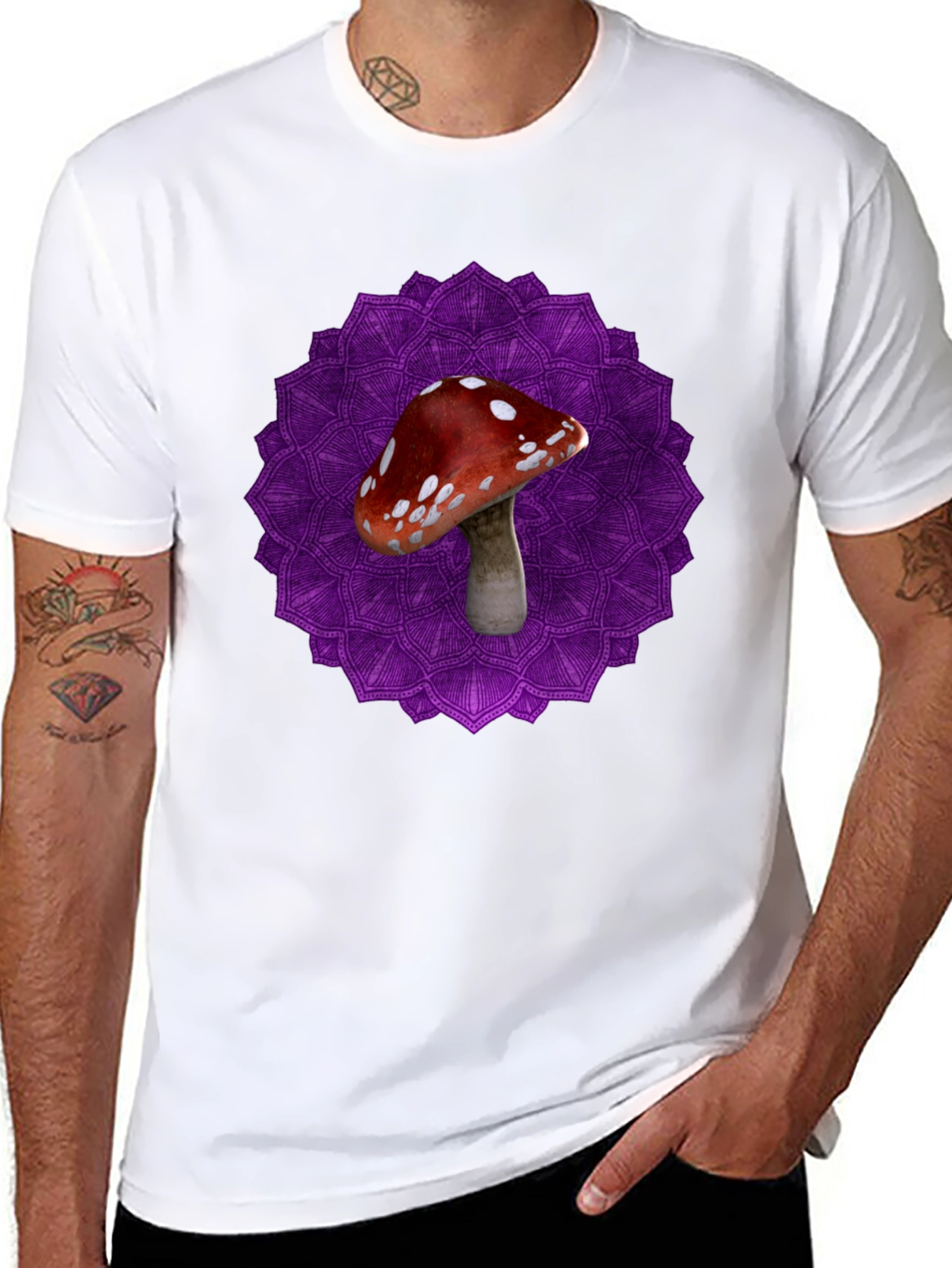 Mushroom Mandala Graphic T-Shirt