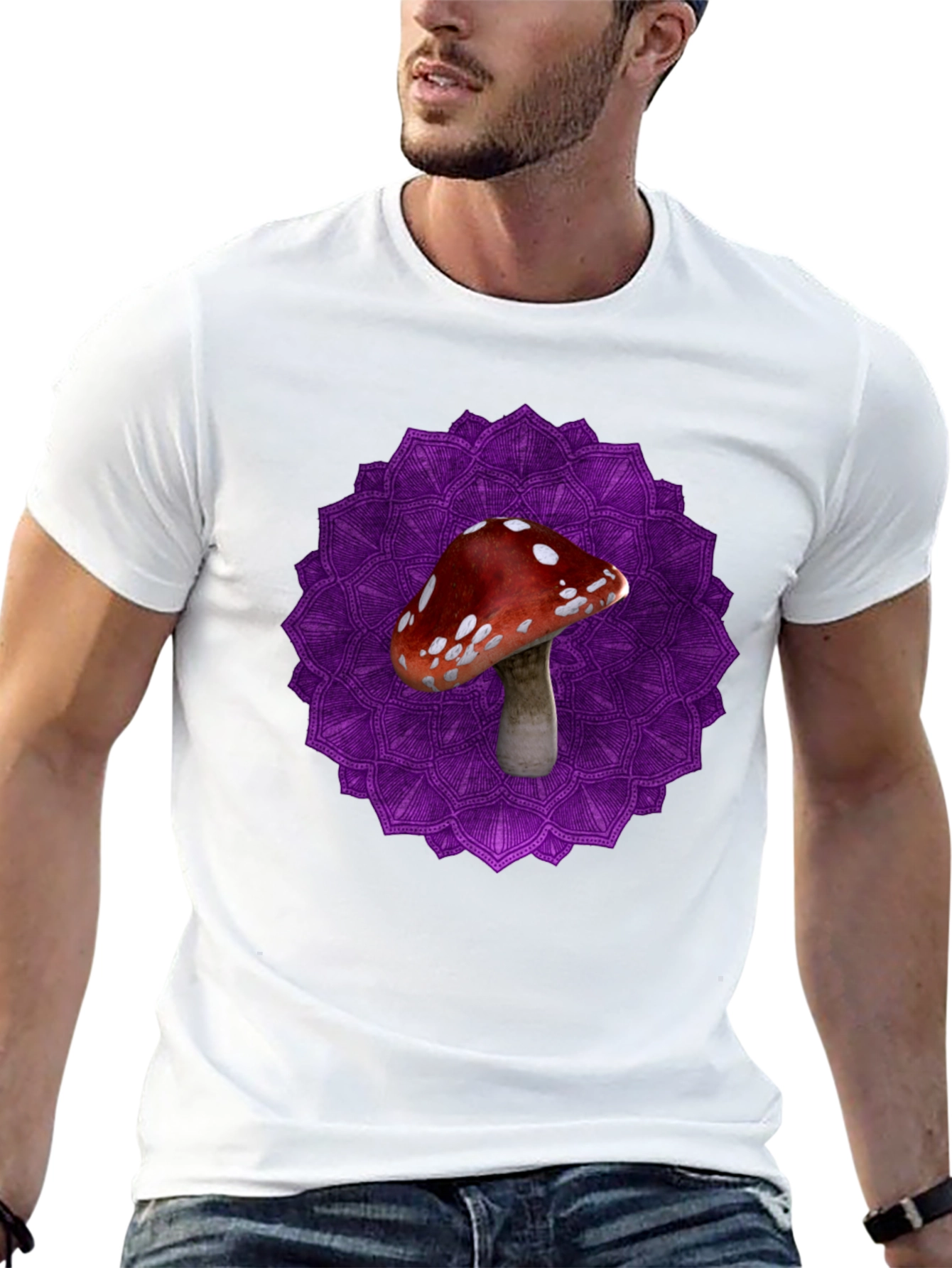 Mushroom Mandala Graphic T-Shirt