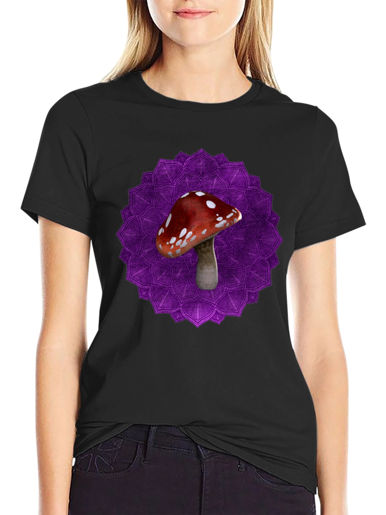Mushroom Mandala Graphic T-Shirt