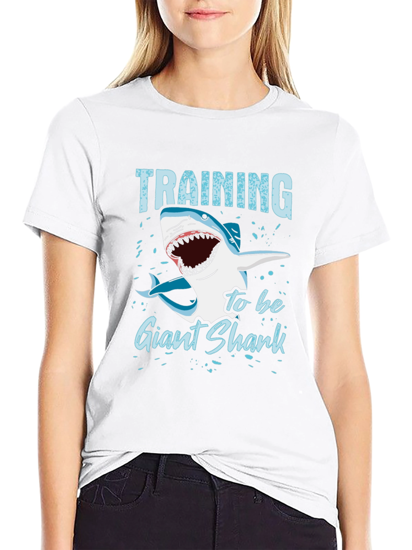 Training To Be Giant Shark Graphic T-Shirt
