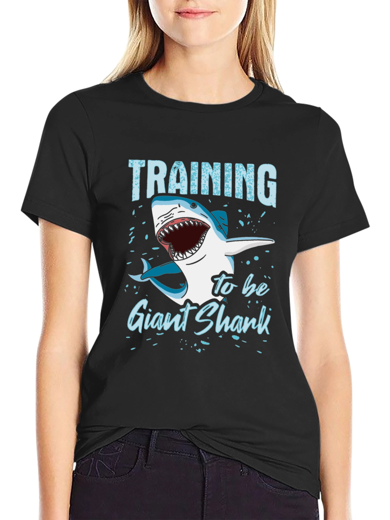 Training To Be Giant Shark Graphic T-Shirt