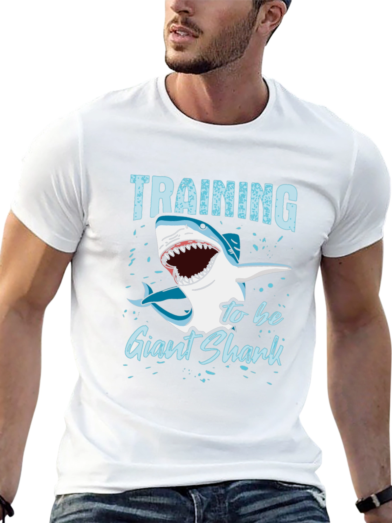 Training To Be Giant Shark Graphic T-Shirt