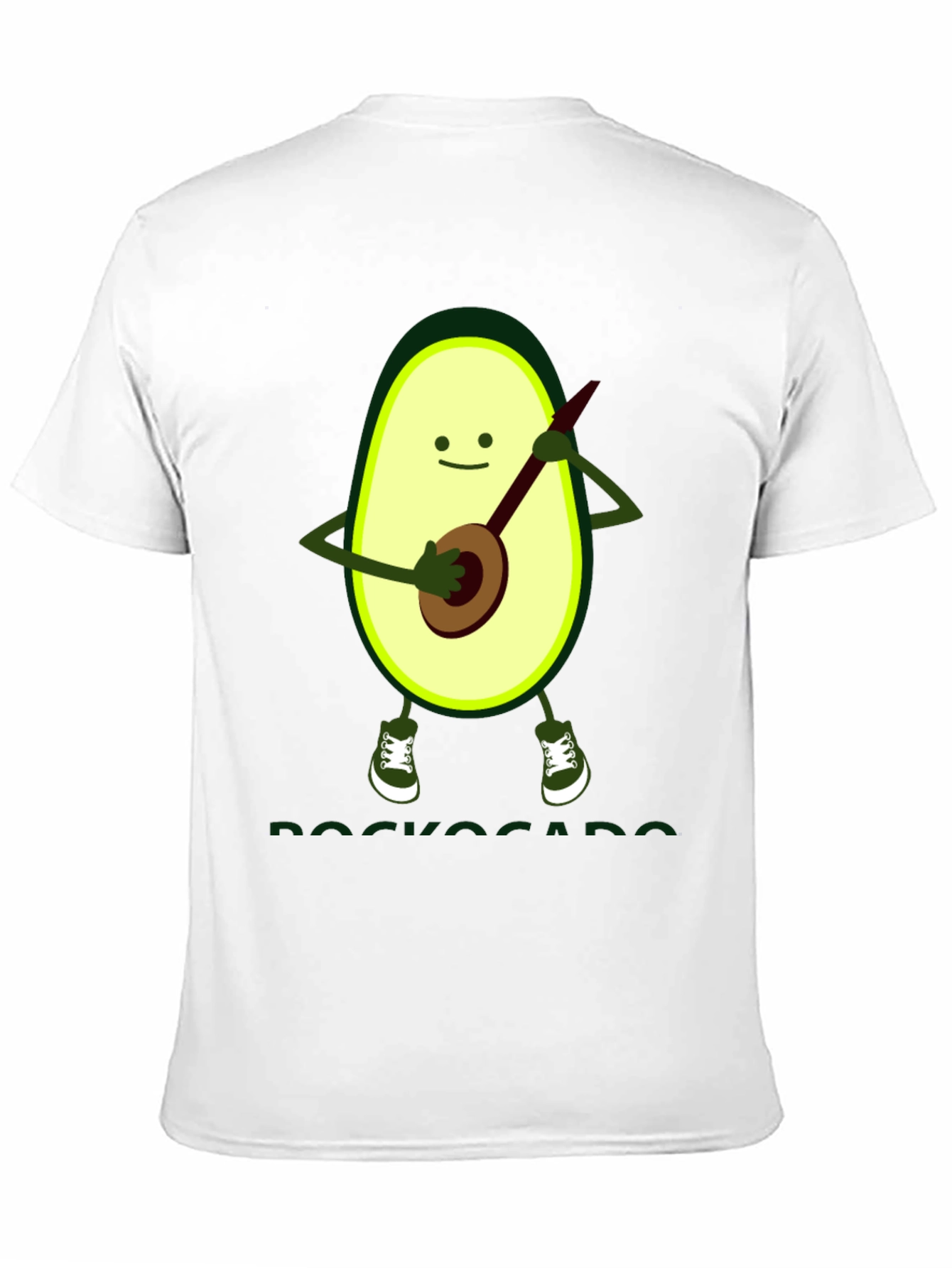 Avocado Banjo Player Graphic T-Shirt
