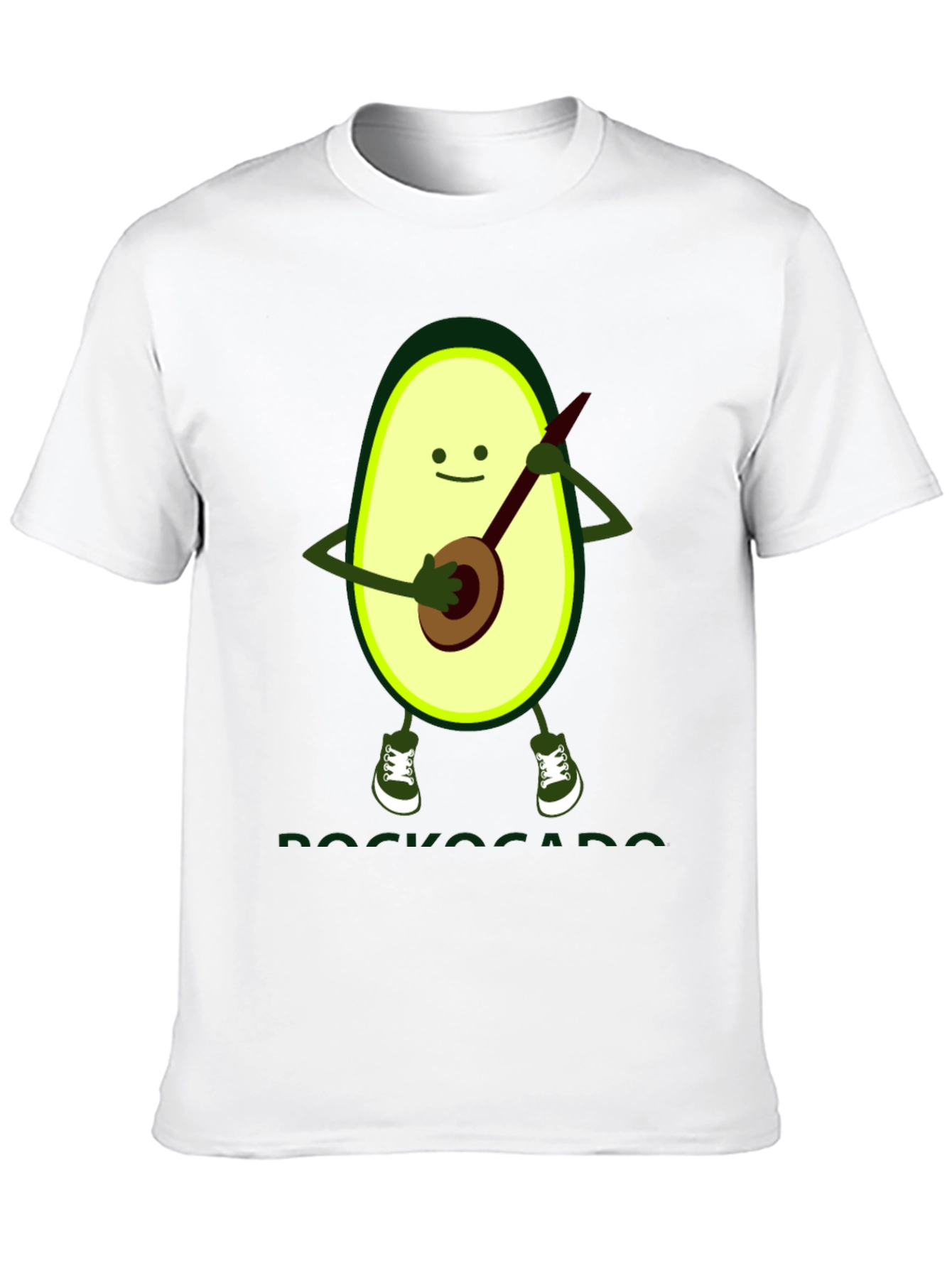 Avocado Banjo Player Graphic T-Shirt