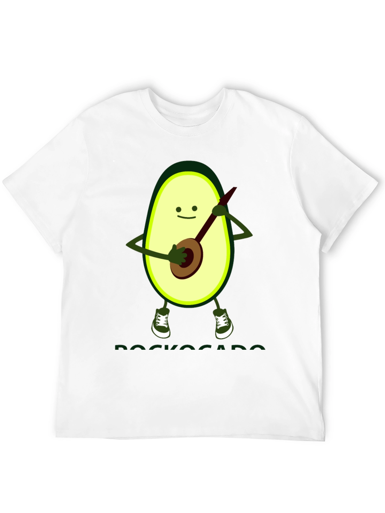 Avocado Banjo Player Graphic T-Shirt