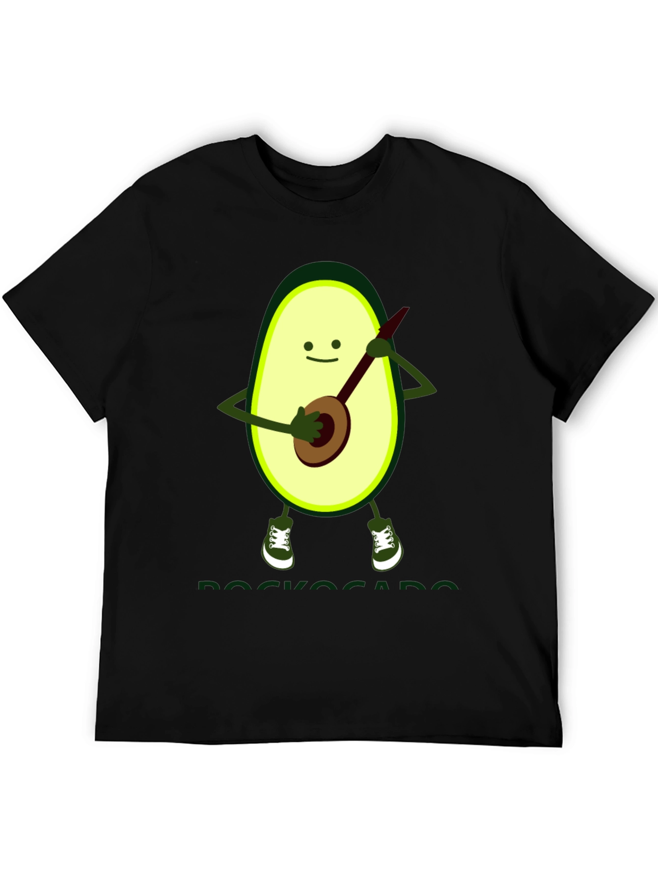Avocado Banjo Player Graphic T-Shirt